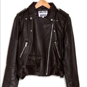 *HOLD* Walter Baker Liz Leather Cropped Moto Jacket